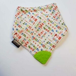 scoot words teething bib