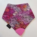 pink waves teething bib