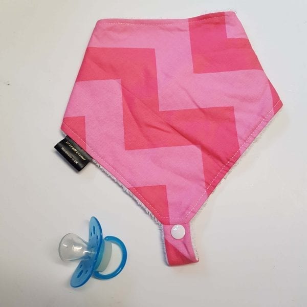 Pink Chevron Dummy Bib