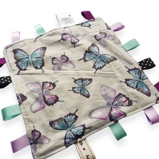 Blue Butterflies Tag Blanket