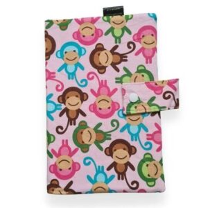 Pink Monkey Nappy Wallet