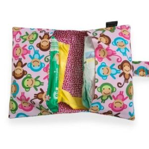 Pink Monkey Nappy Wallet Inside 2