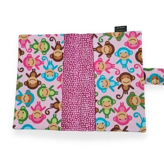 Pink Monkey Nappy Wallet Inside
