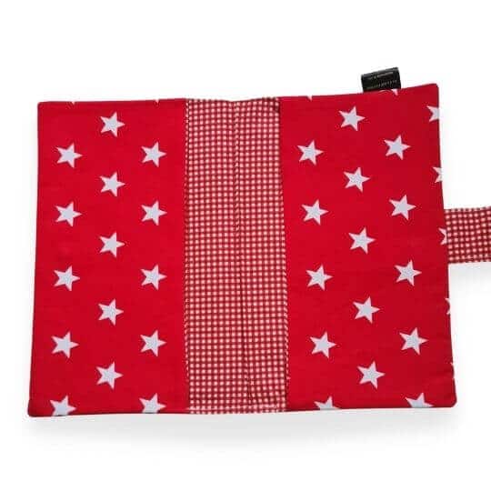 Red Stars Nappy Wallet Inside