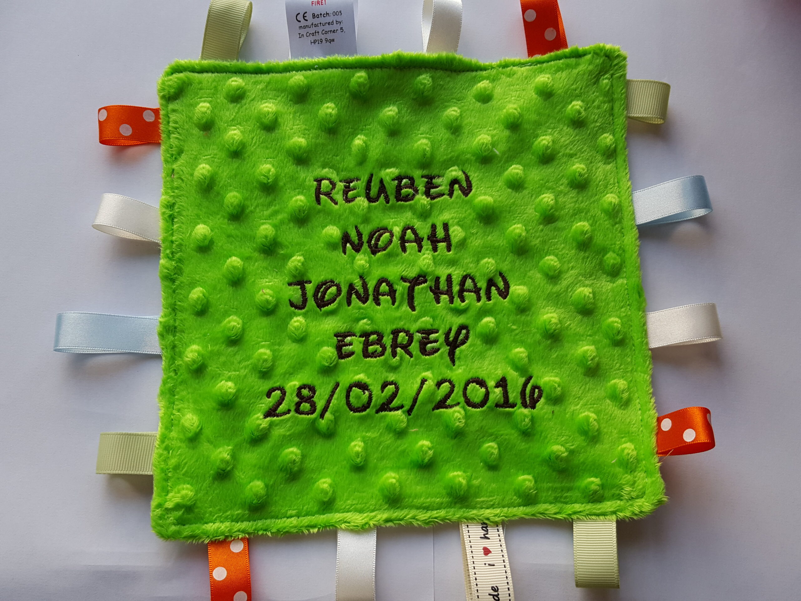 Personalised Tag Blanket