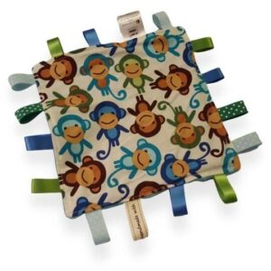 Blue Monkey Tag Blanket