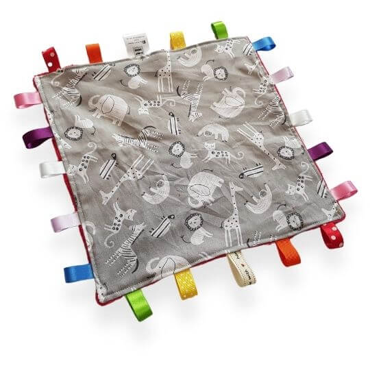 Safari Animals L Tag Blanket