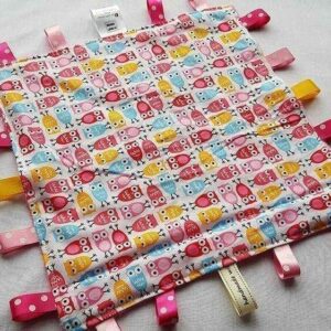 Pink Owls Tag Comforter