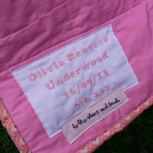 Toddler Size Keepsake Memory Quilt