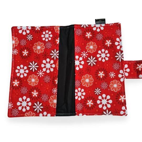 Red Flowers Nappy Wallet Inside 2