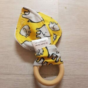 Yellow Elephants Teething Ring