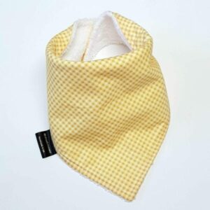 Yellow Gingham Dribble Bib