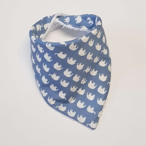 Pale Blue Elephant Dribble Bib