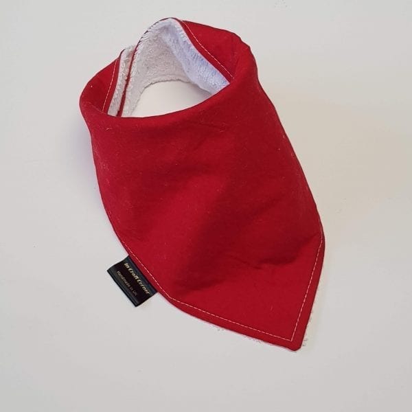 Plain Red Dribble Bib