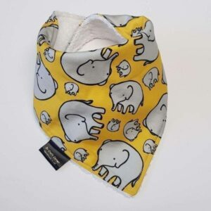 Yellow Elephant Dribble Bib