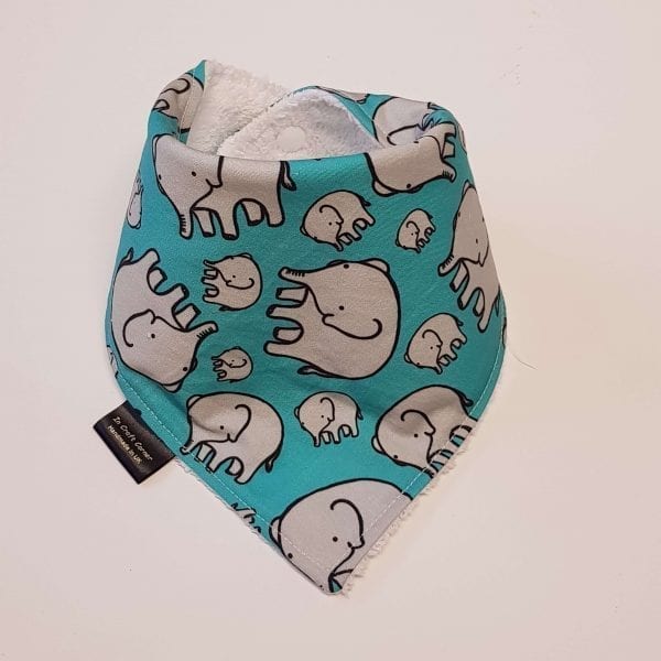 Blue Elephant Dribble Bib