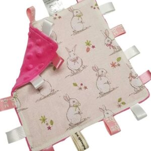 Ivory Bunnies Tag Blanket