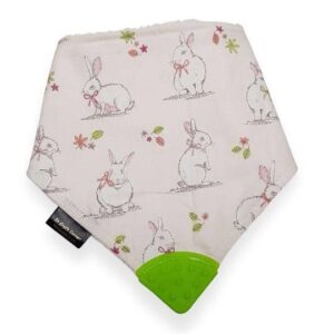 Ivory Bunnies Teething Bib