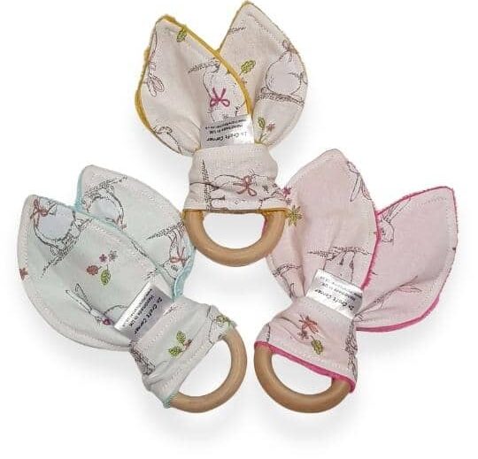 Ivory Bunnies Teething Ring