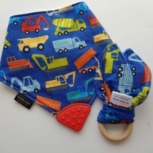 Trucks baby teething bundle