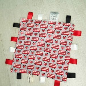 Red Buses Taggie Blanket