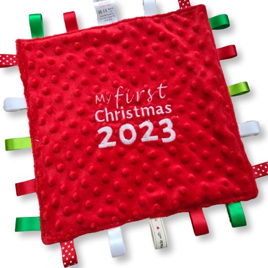 Personalised First Christmas Tag Blanket