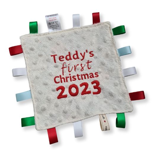 Personalised First Xmas Tag Blanket