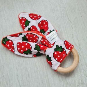 strawberries teething ring