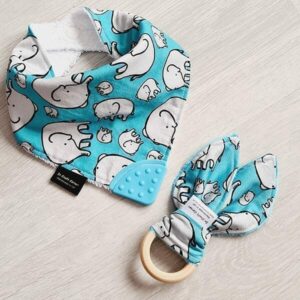 blue elephant teething bundle