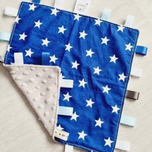 blue stars taggie blanket