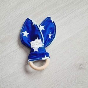 blue stars teething ring