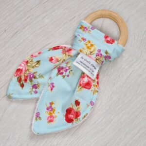 sky floral teething ring