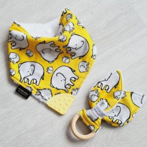 yellow elephant teething bundle