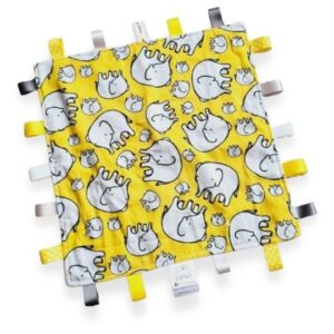 Yellow Elephants Tag Blanket