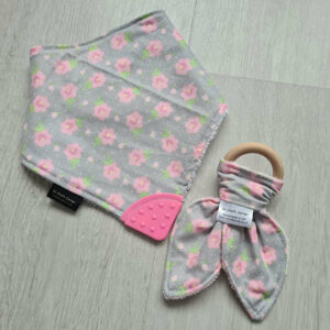 Pink Flowers Teething Bundle