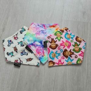 Pink Monkey Dribble Bib Bundle