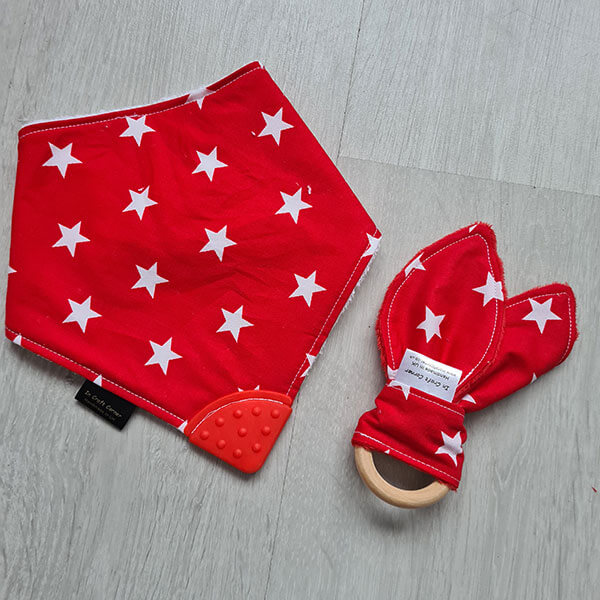 red stars teething bundle