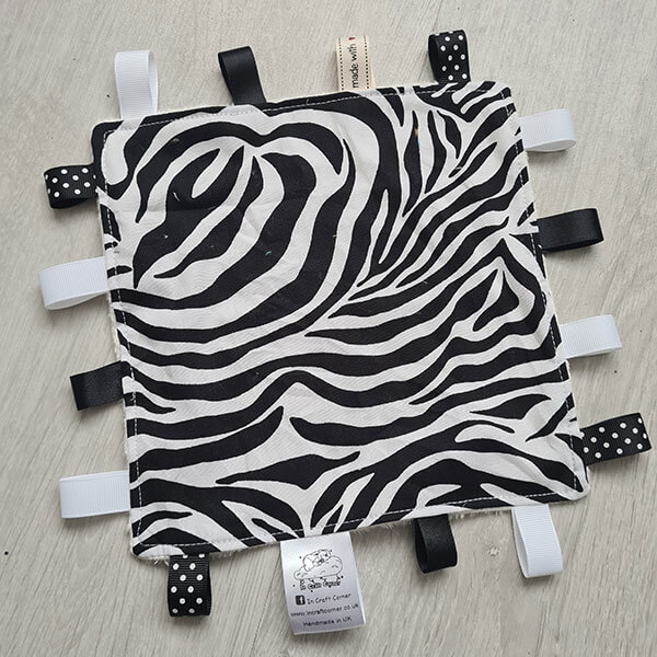 Zebra Taggie Blanket