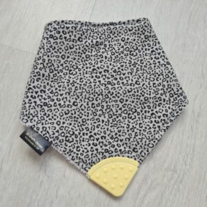 Ditsy Leopard Print Teething Bib