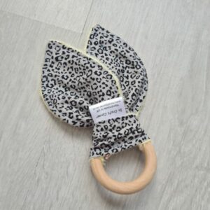 Ditsy Leopard Print Teething Ring