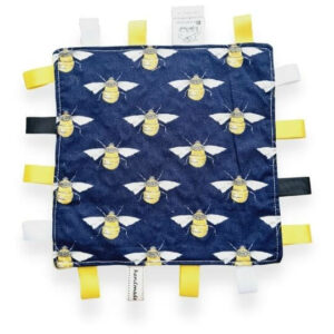 Navy Bee Tag Blanket