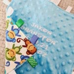 Personalised-Blue-Monkey-Tag-BLanket