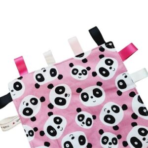 Pink Panda Tag Blanket