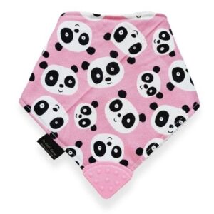 Pink Panda Teething Bib