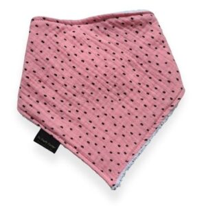 Pink Spot Muslin Bib