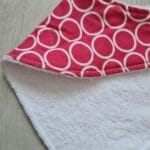 Pink CIrcle Big Dribble Bib Back