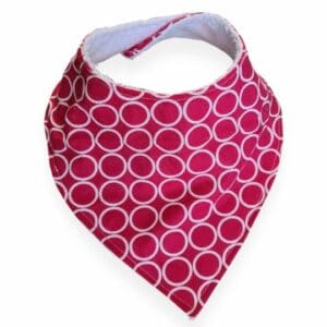 Pink Circle Big Dribble Bib