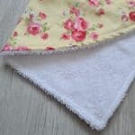 Yellow Floral Big Dribble Bib Back