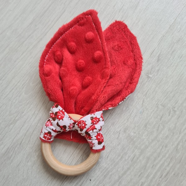 Ladybird Teething Ring Back