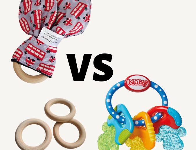 wooden teething rings vs plastic teething rings